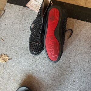 Black Spiked Men's Shoes